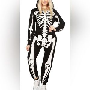 💀New! Tipsy Elves Unisex Skeleton Thick Onesie
